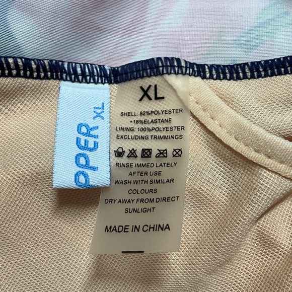 Tropical Floral Women's Swim One Piece - Picture 8 of 10